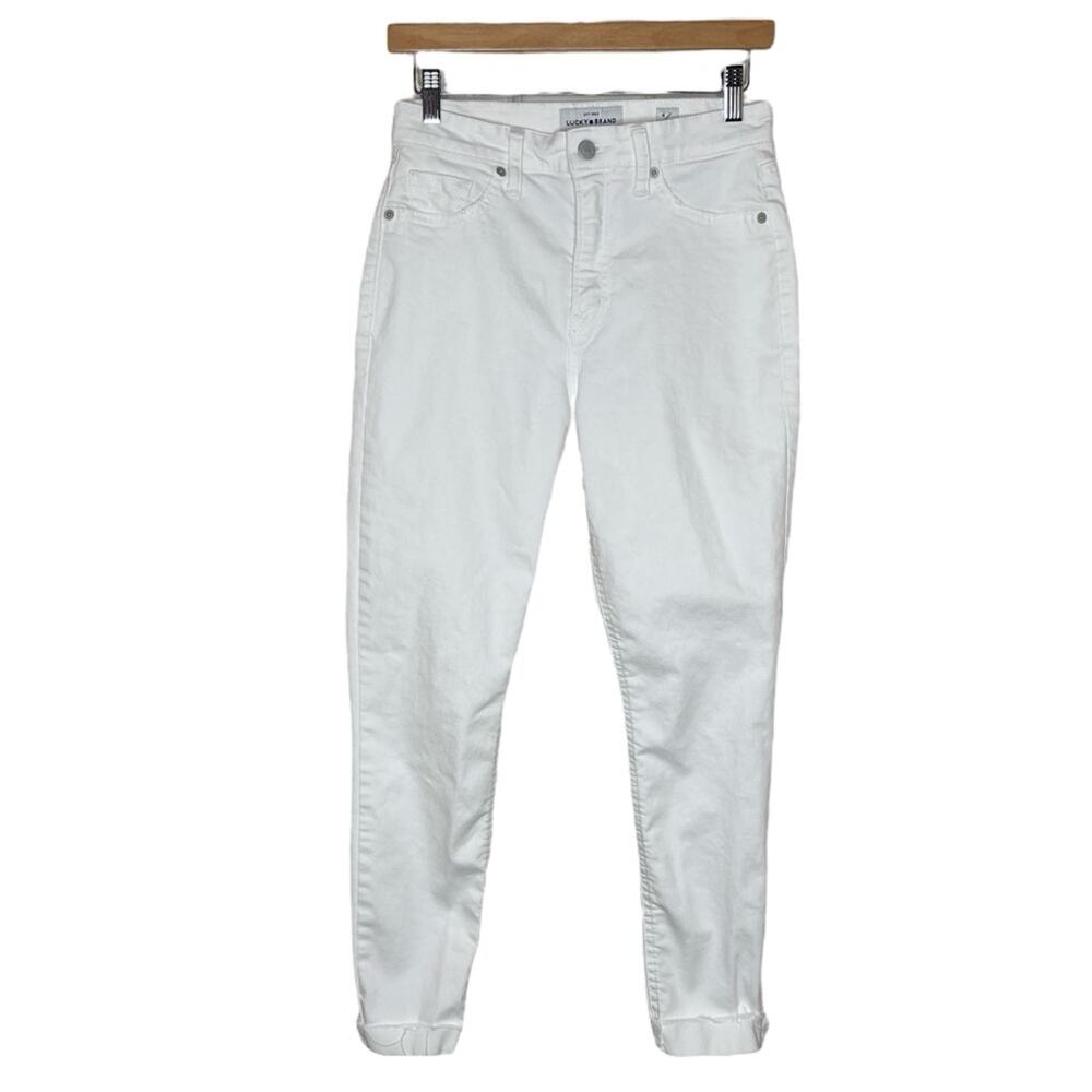Lucky Brand Bridgette Cropped White Jeans Denim‎ Pants Women's Size 4 27
